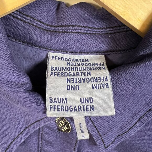 Baum Und Pferdgarten Ananda Shirt Dress Size EU 36 US Small Blue Belted Work - Picture 4 of 10